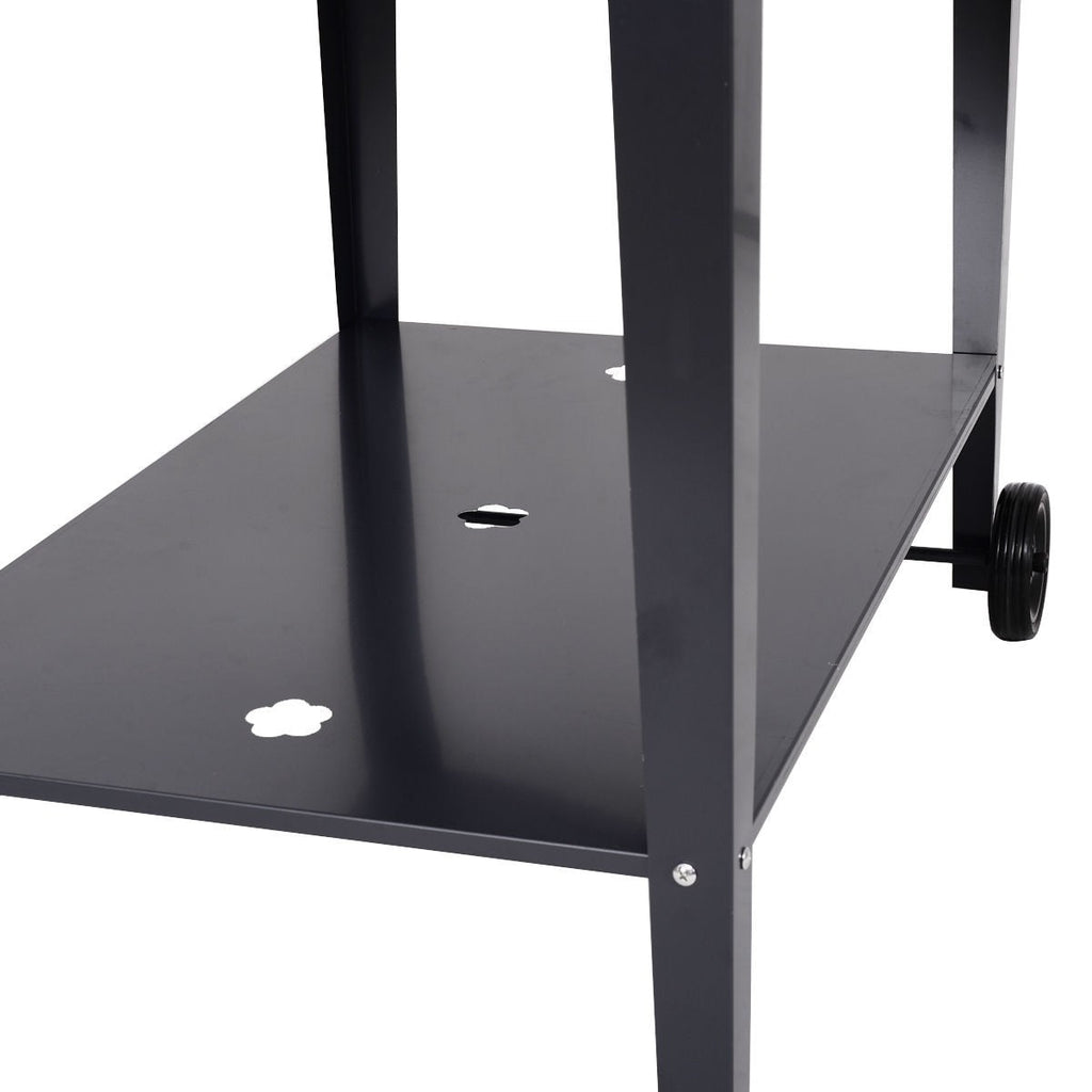 Black Metal Garden Potting Bench with Wheels - Deals Kiosk