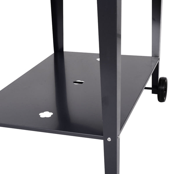 Black Metal Garden Potting Bench with Wheels - Deals Kiosk