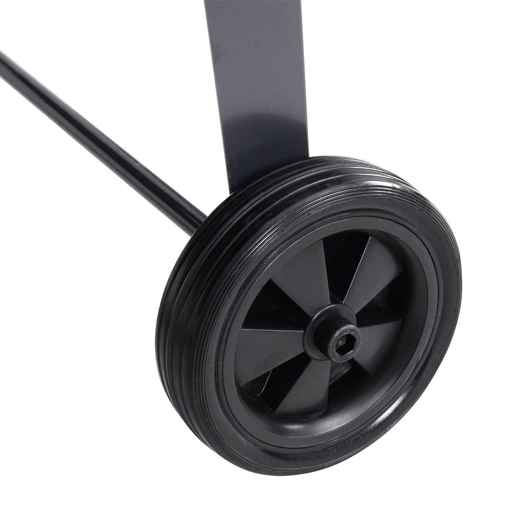 Black Metal Garden Potting Bench with Wheels - Deals Kiosk