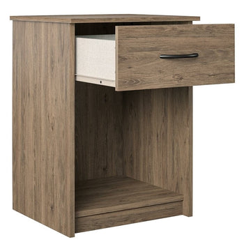 Bedroom 1-Drawer Nightstand End Table in Light Oak Wood Finish - Deals Kiosk
