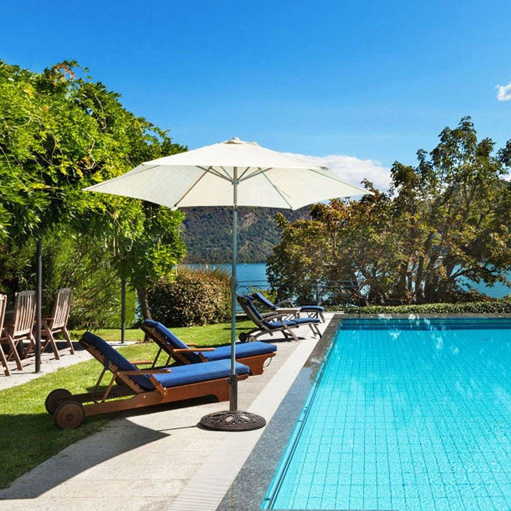 Bronze Finish Cast Iron Round Umbrella Stand Base - Deals Kiosk