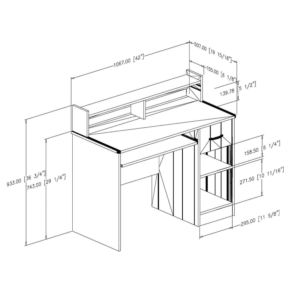 Home Office Computer Desk in Natural Maple Wood Finish - Deals Kiosk