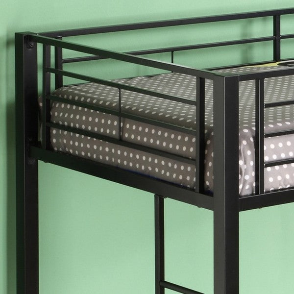 Black Metal Twin over Full-size Futon Bunk Bed Frame - Deals Kiosk