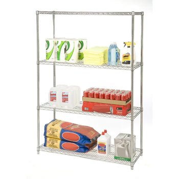 48-inch Wide 4-Shelf Metal Storage Shelving Unit - 72-inch High - Deals Kiosk