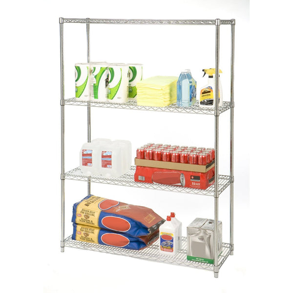48-inch Wide 4-Shelf Metal Storage Shelving Unit - 72-inch High - Deals Kiosk