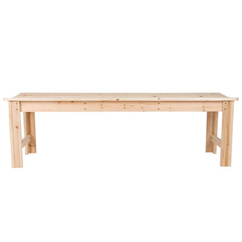 5-Ft Backless Garden Bench in Natural Yellow Cedar Wood - Deals Kiosk