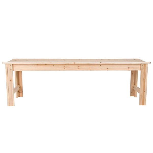 5-Ft Backless Garden Bench in Natural Yellow Cedar Wood - Deals Kiosk