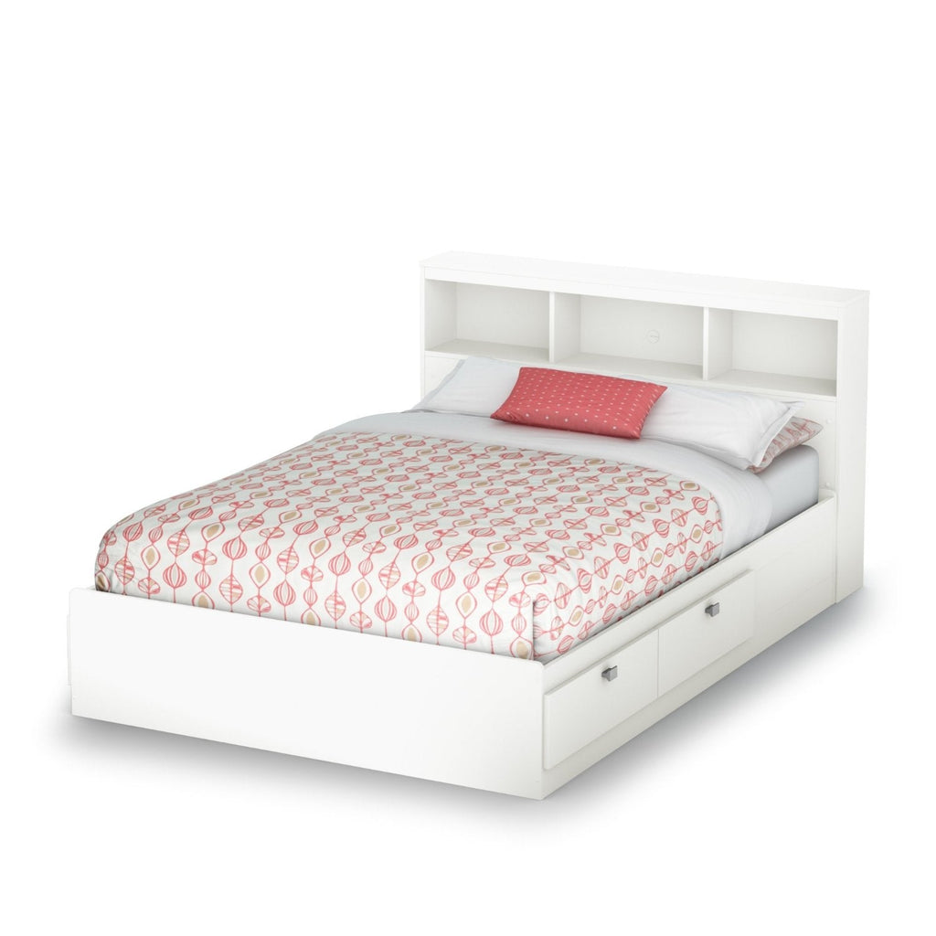 Full size Modern Platform Bed with 4 Storage Drawers - Deals Kiosk