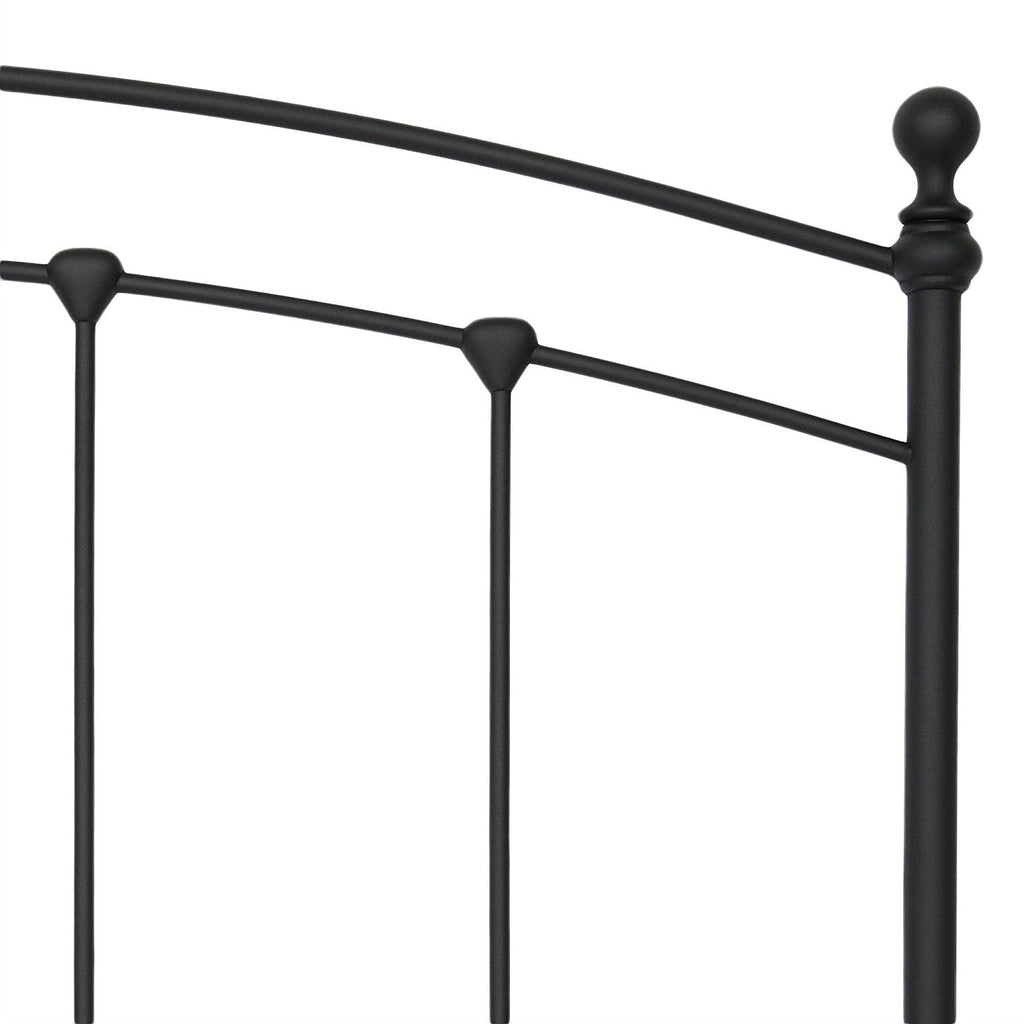 Full Complete Metal Bed Frame with Round Final Posts Headboard and Footboard - Deals Kiosk