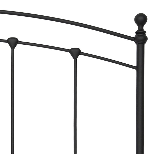 Full Complete Metal Bed Frame with Round Final Posts Headboard and Footboard - Deals Kiosk