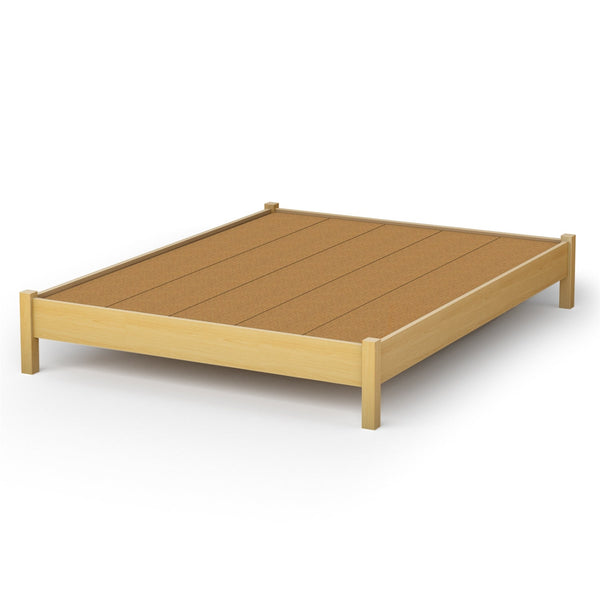 Full size Contemporary Platform Bed in Natural Maple Finish - Deals Kiosk
