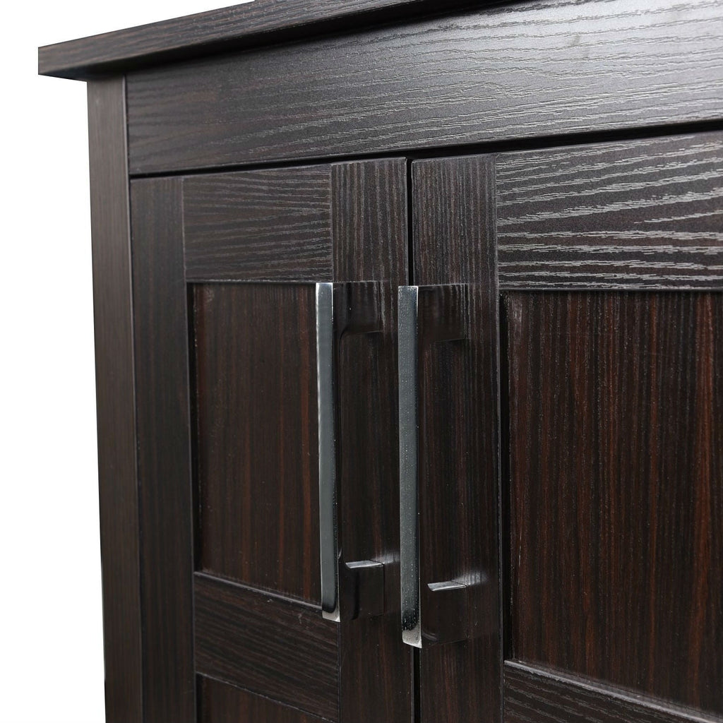 Modern Bathroom Vanity Set with Cabinet Brown Glass Sink Top and Faucet - Deals Kiosk