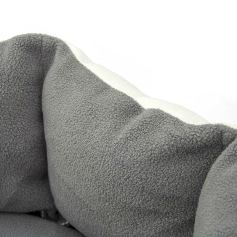 Heated 26-inch Medium size Dog Bed in White Grey with 6ft Electric Cord - Deals Kiosk