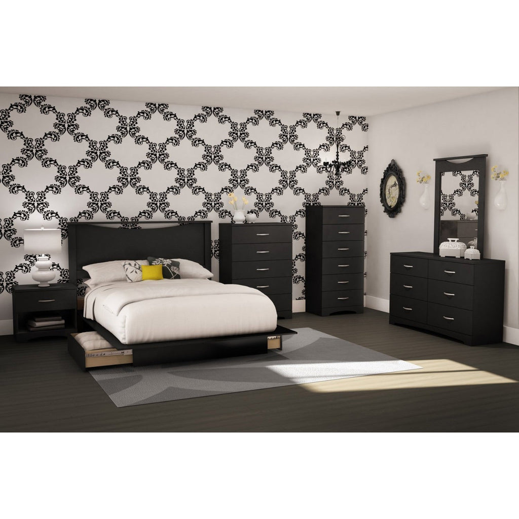 Black 6-Drawer Lingerie Chest for Contemporary Bedroom - Deals Kiosk