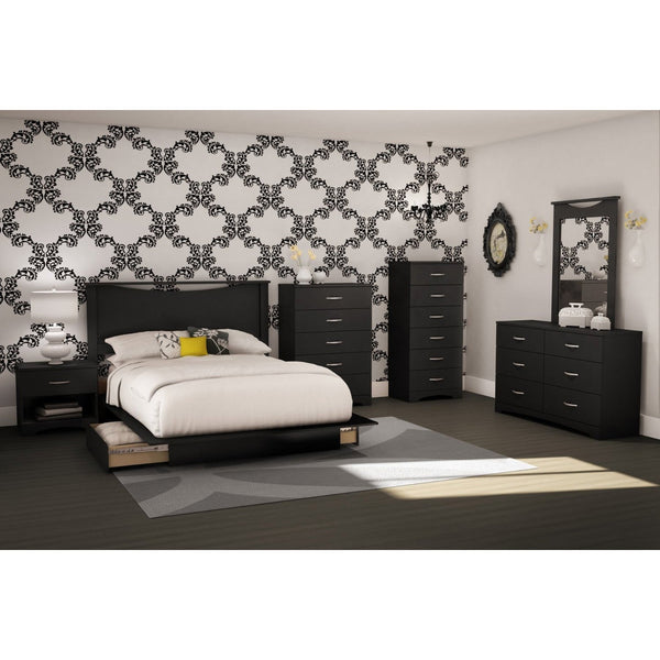 Black 6-Drawer Lingerie Chest for Contemporary Bedroom - Deals Kiosk