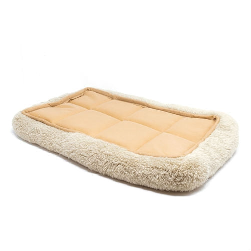 Extra-Small Dog or Cat Bed Faux Fur Plush Beige Padded Mat - Deals Kiosk