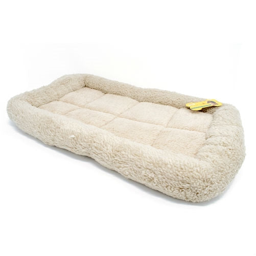 Extra-Small Dog or Cat Bed Faux Fur Plush Beige Padded Mat - Deals Kiosk