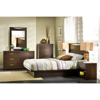 Modern 6-Drawer Bedroom Dresser in Chocolate Wood Finish - Deals Kiosk
