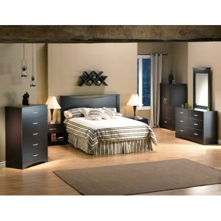 Modern 6-Drawer Bedroom Dresser in Chocolate Wood Finish - Deals Kiosk