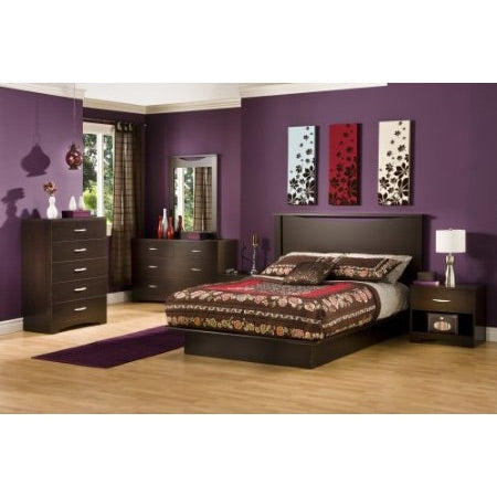 Modern 6-Drawer Bedroom Dresser in Chocolate Wood Finish - Deals Kiosk