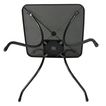 Ash Black Steel 28 x 28 inch Metal Outdoor Dining Patio Table - Deals Kiosk