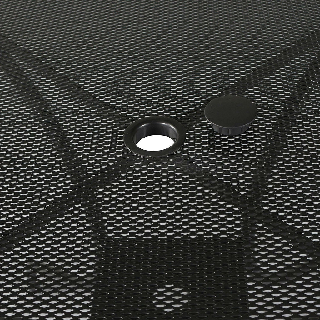 Ash Black Steel 28 x 28 inch Metal Outdoor Dining Patio Table - Deals Kiosk