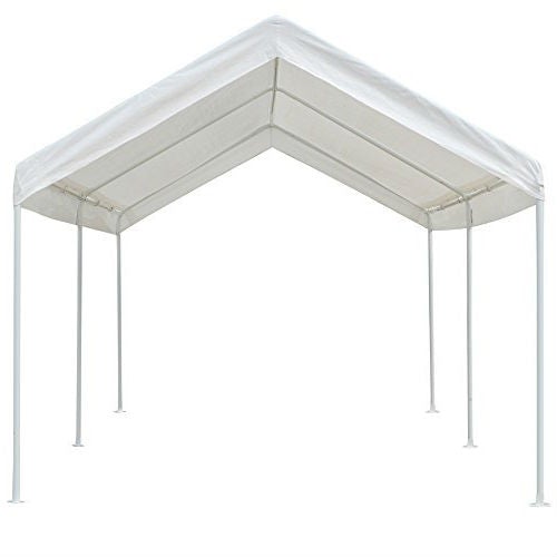 Heavy Duty Outdoor 10 x 20 Ft Gazebo Carport with White Canopy - Deals Kiosk