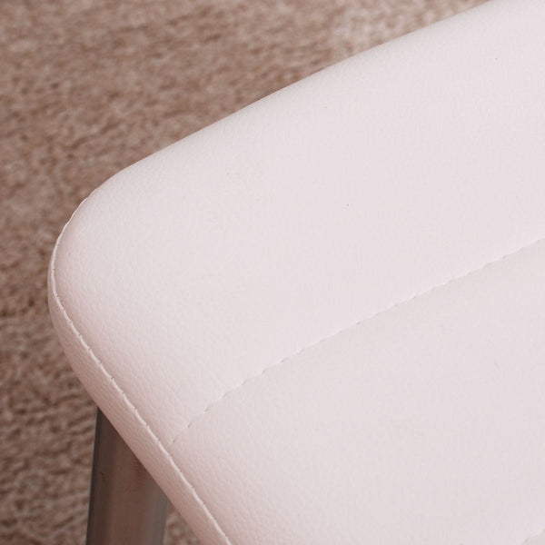 5 Piece Silver White Tempered Glass Top Dining Table Set with Chairs - Deals Kiosk