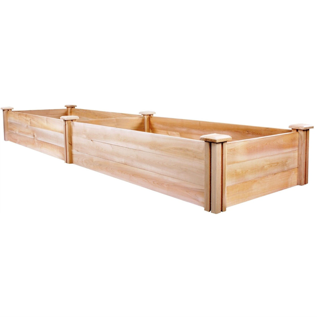 Cedar Wood 2-Ft x 8-Ft Outdoor Raised Garden Bed Planter Frame - Made in USA - Deals Kiosk