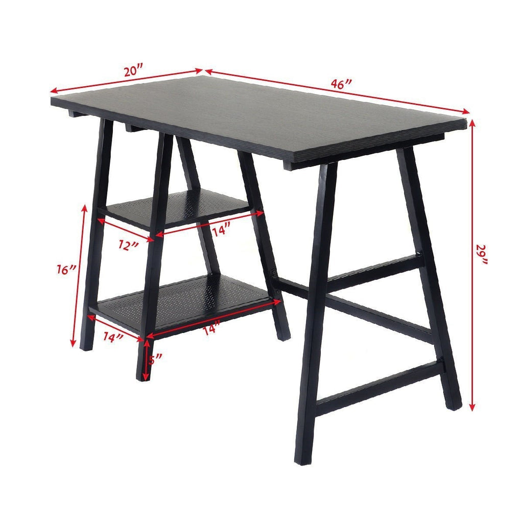 Black Home Office Laptop Computer Desk Writing Table - Deals Kiosk