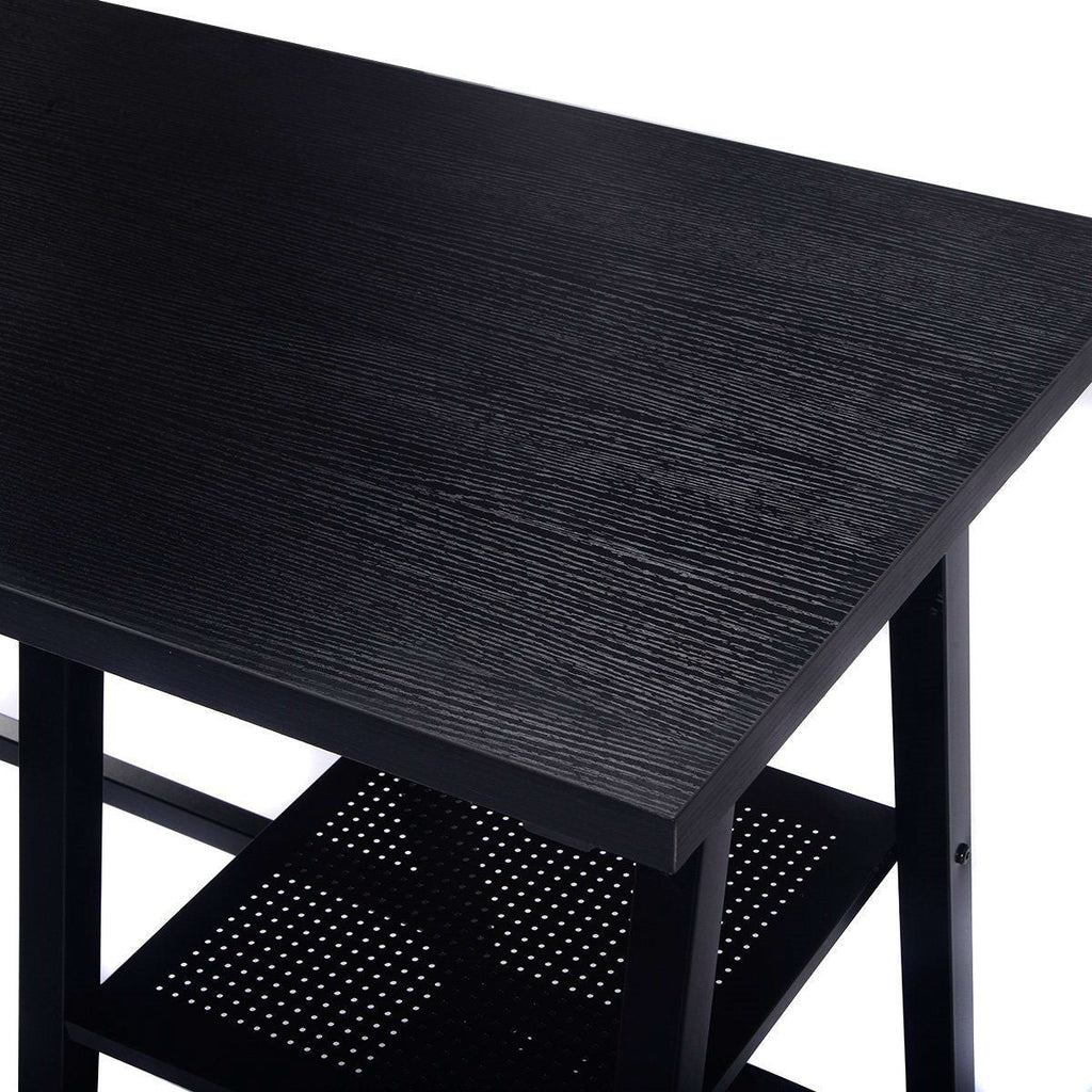 Black Home Office Laptop Computer Desk Writing Table - Deals Kiosk