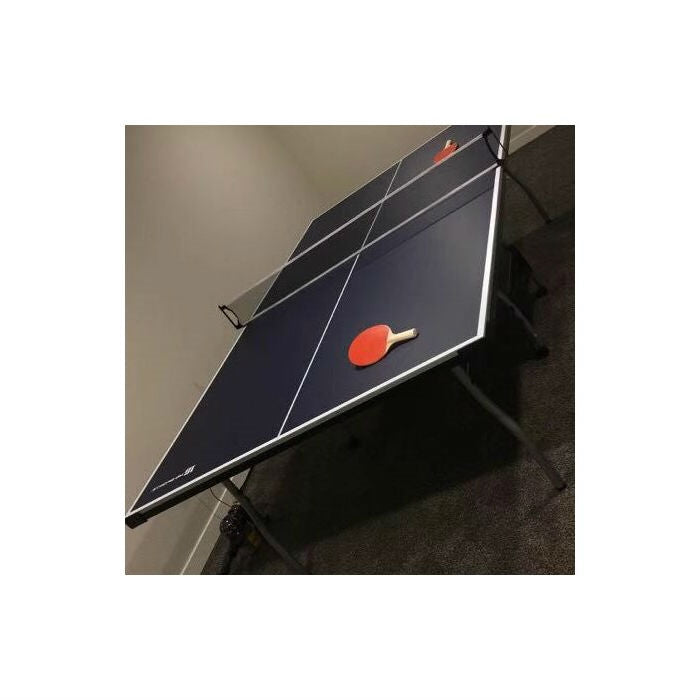 Official Tournament Grade Blue Foldable Indoor Table Tennis Table with Paddles and Balls - Deals Kiosk