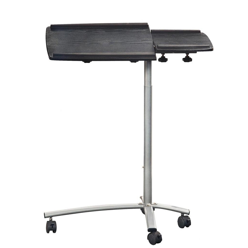Adjustable Laptop Computer Cart Desk Stand in Graphite Wood Grain - Deals Kiosk
