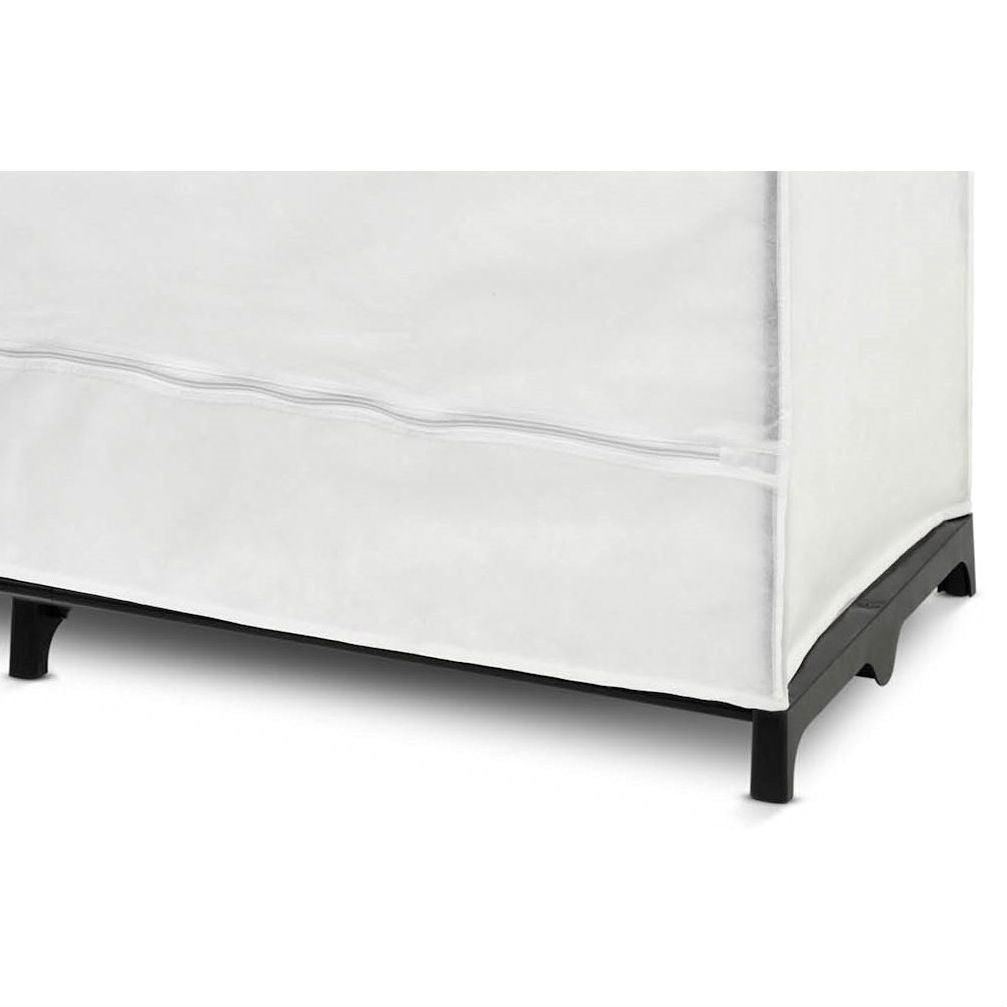 46-inch White Portable Closet Clothes Organizer Wardrobe - Deals Kiosk