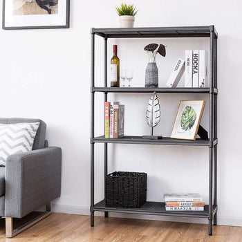 Heavy Duty Steel Mesh 4-Shelf Storage Organizer Shelving Unit - Deals Kiosk