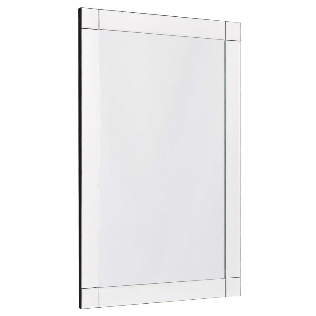 Frameless 35 x 24 inch Rectangle Bathroom Wall Mirror