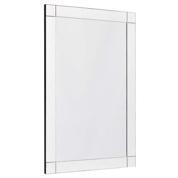 Frameless 35 x 24 inch Rectangle Bathroom Wall Mirror