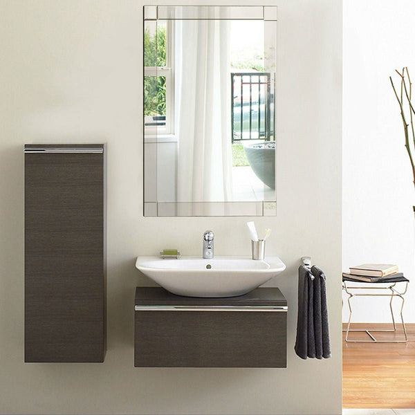 Frameless 35 x 24 inch Rectangle Bathroom Wall Mirror - Deals Kiosk