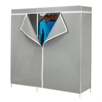 60-inch Grey Portable Closet Clothes Organizer Wardrobe - Deals Kiosk