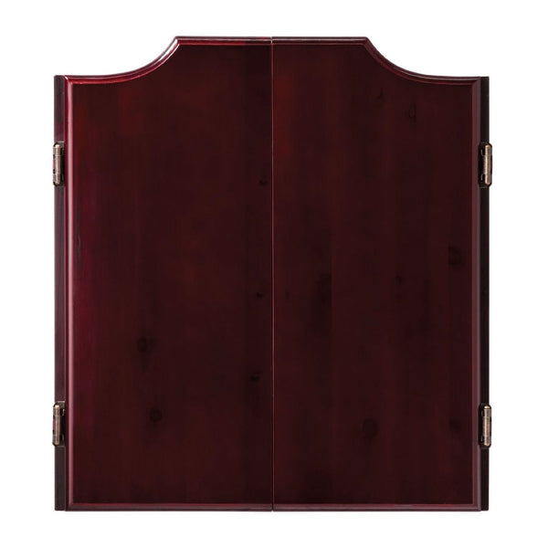 All-in-One Dart Center with Dart Board and Mahogany Finish Cabinet - Deals Kiosk