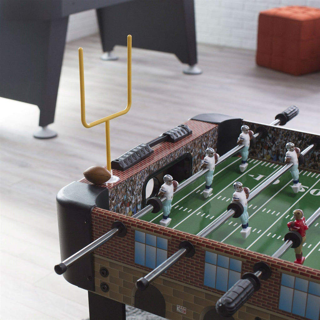4-Ft Foosball Table with Detailed Football Stadium Graphics - Deals Kiosk