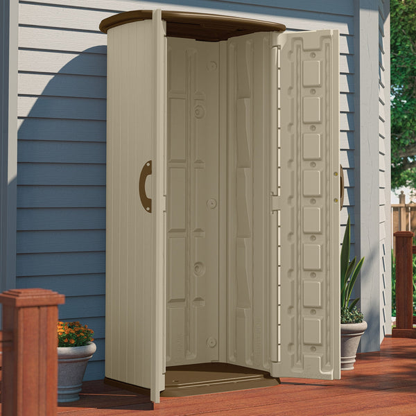 Durable Double Wall Resin Outdoor Garden Tool Storage Shed - Made in USA - Deals Kiosk