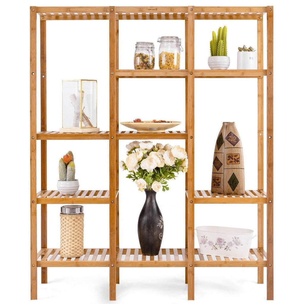 Eco-Friendly Bamboo 4-Shelf Bookcase Storage Rack - Deals Kiosk