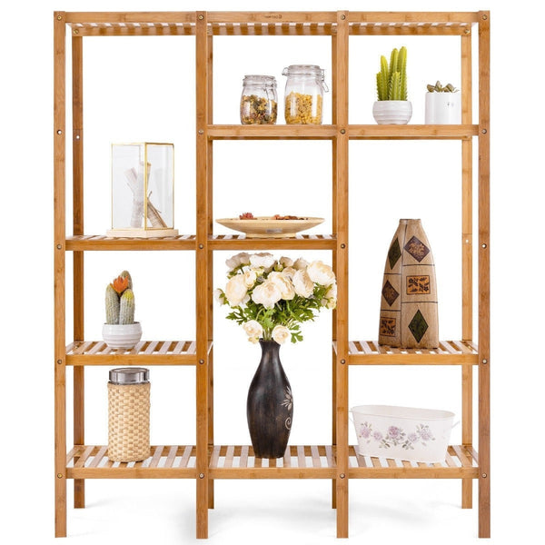 Eco-Friendly Bamboo 4-Shelf Bookcase Storage Rack - Deals Kiosk