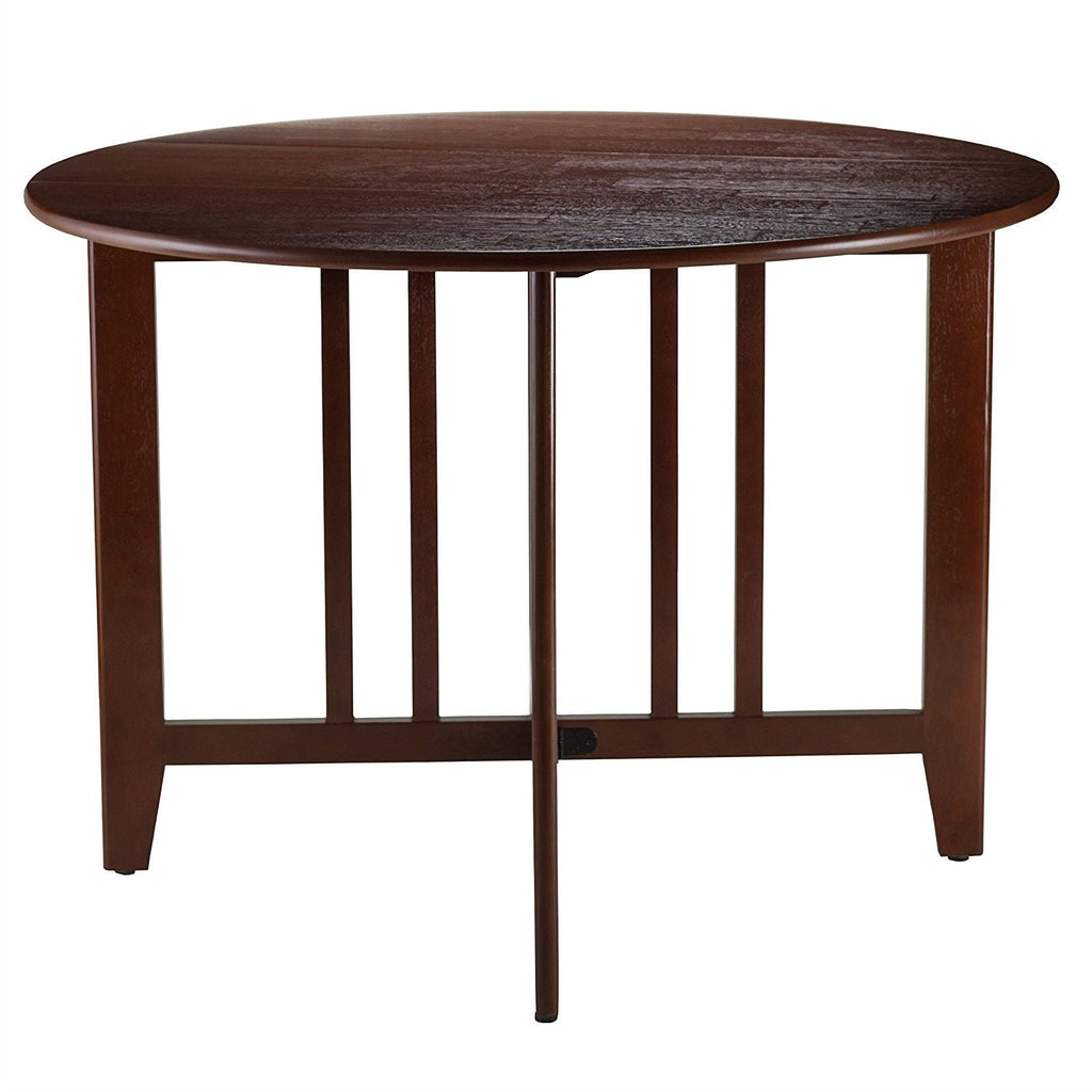 Mission Style Round 42-inch Double Drop Leaf Dining Table - Deals Kiosk