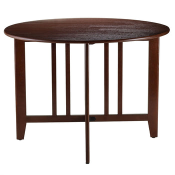Mission Style Round 42-inch Double Drop Leaf Dining Table - Deals Kiosk