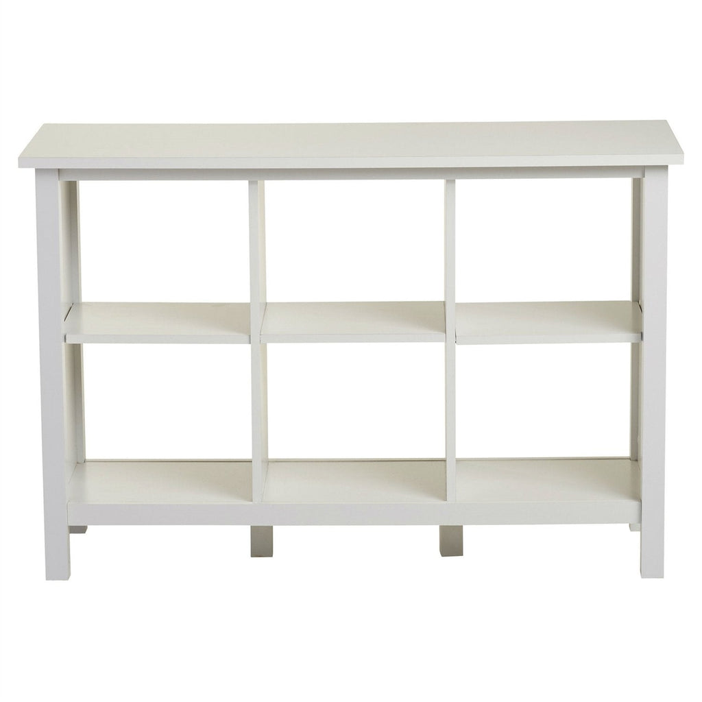 Adjustable Shelf 6-Cube Bookcase Storage Unit Sideboard in White - Deals Kiosk