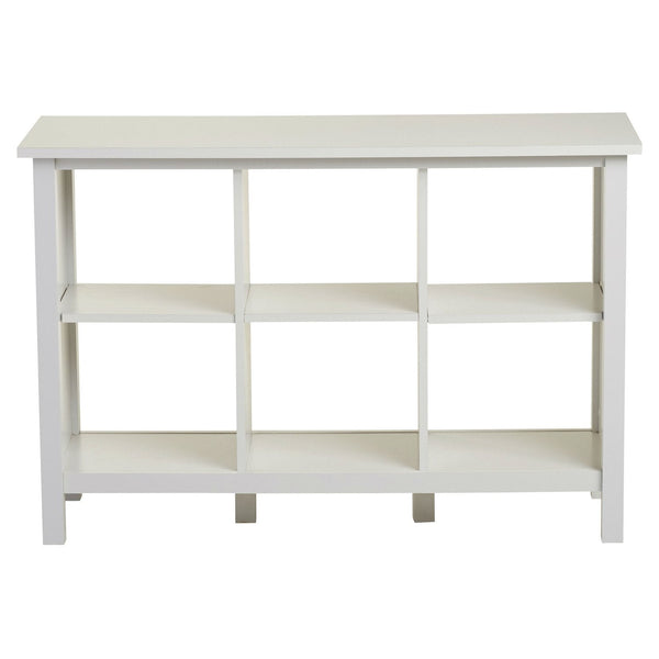 Adjustable Shelf 6-Cube Bookcase Storage Unit Sideboard in White - Deals Kiosk