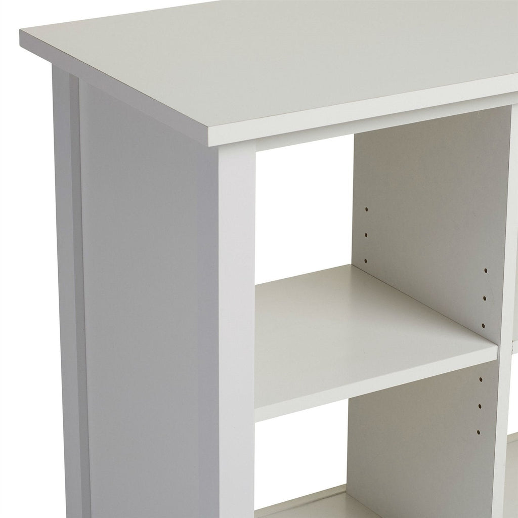 Adjustable Shelf 6-Cube Bookcase Storage Unit Sideboard in White - Deals Kiosk