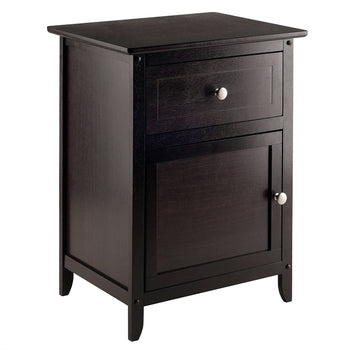 Espresso Wood End Table Nightstand Accent Table - Deals Kiosk